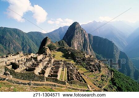 Stock Image - Peru, Machu Picchu, Inca ruins, mountain landscape,. Fotosearch