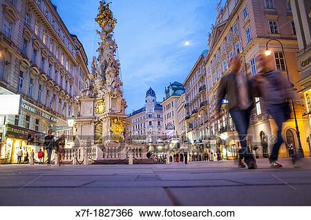 Pest Column, Graben street, Vienna, Austria, Europe View Large Photo Image Stock Photograph - Pest Column, Graben street, Vienna, Austria, Europe. Fotosearch