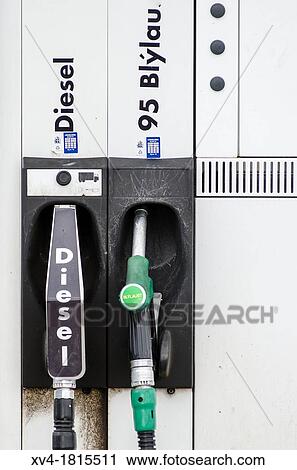 Stock Image - Petrol pump Myvatn Iceland. Fotosearch