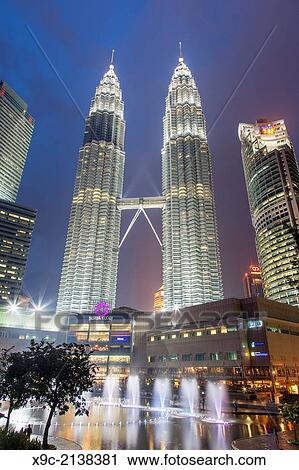 Stock Image - Petronas Towers, Kuala Lumpur, Malaysia.. Fotosearch