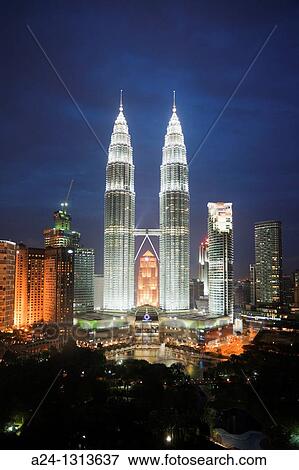 Stock Photo - Petronas Towers, Kuala Lumpur, Malaysia. Fotosearch