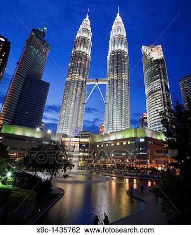 Stock Image - Petronas Towers, Kuala Lumpur. Fotosearch