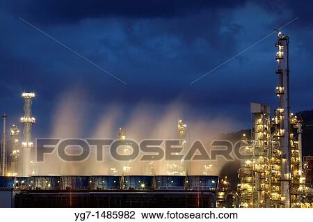 Stock Image - Petronor Refinery, Muskiz, Bizkaia, Spain. Fotosearch