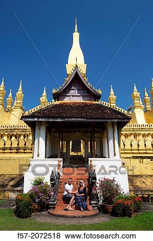Pha That Luang Temple in Vientaine, Laos. View Large Photo Image Stock Photo - Pha That Luang Temple in Vientaine, Laos.. Fotosearch