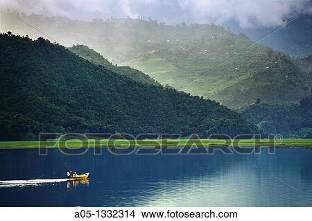 Phewa lake Pokhara valley Nepal. View Large Photo Image Picture - Phewa lake Pokhara valley Nepal.. Fotosearch