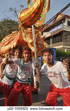 Stock Photography - Phnom Penh (Cambodia): celebration of the Chinese New Year. Fotosearch