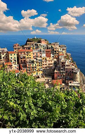Photo of the fishing port of Manarola, Cinque Terre National Park, Liguria, Italy. View Large Photo Image Stock Photo - Photo of the fishing port of Manarola, Cinque Terre National Park, Liguria, Italy.. Fotosearch
