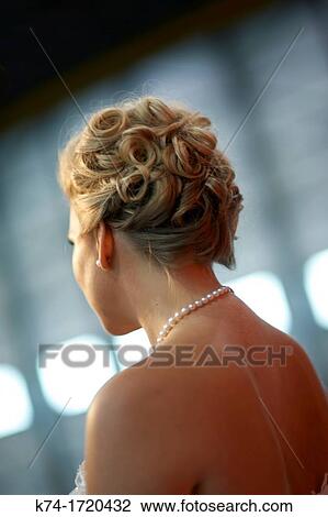 Photograph of a bride's back with pearl necklace View Large Photo Image Stock Image - Photograph of a bride's back with pearl necklace. Fotosearch
