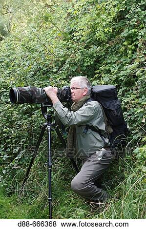 Photographer, Marquenterre regional park. Somme Bay, Picardie, France View Large Photo Image Stock Photo - Photographer, Marquenterre regional park. Somme Bay, Picardie, France. Fotosearch