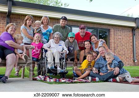 Photographer Steve Skjold's photo of his mom age 96 and her family of four generations. View Large Photo Image Stock Photo - Photographer Steve Skjold's photo of his mom age 96 and her family of four generations.. Fotosearch