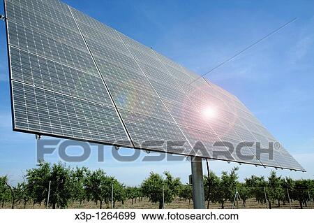 Stock Photo - Photovoltaic panels Arbeca Lleida Catalonia, Spain. Fotosearch