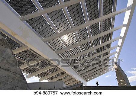 Photovoltaic pergola, Forum 2004, Diagonal Mar area, Barcelona. Catalonia, Spain View Large Photo Image Stock Photo - Photovoltaic pergola, Forum 2004, Diagonal Mar area, Barcelona. Catalonia, Spain. Fotosearch