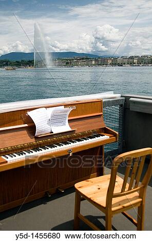 piano on the bank of Geneva Lake, Geneva, Switzerland, lifestyle, View Large Photo Image Stock Image - piano on the bank of Geneva Lake, Geneva, Switzerland, lifestyle,. Fotosearch