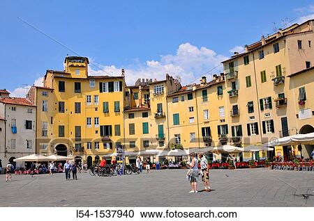 Piazza Anfiteatro Lucca Italy Tuscany Europe Mediterranean View Large Photo Image Stock Image - Piazza Anfiteatro Lucca Italy Tuscany Europe Mediterranean. Fotosearch