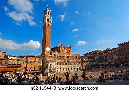 Piazza del Campo and Torre del Mangia, Siena, UNESCO World Heritage Site, Tuscany, Italy, Europe View Large Photo Image Stock Photo - Piazza del Campo and Torre del Mangia, Siena, UNESCO World Heritage Site, Tuscany, Italy, Europe. Fotosearch