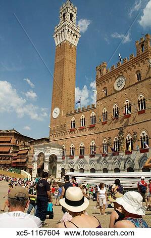 Piazza del Campo, Palio, Siena, Tuscany, Italy View Large Photo Image Picture - Piazza del Campo, Palio, Siena, Tuscany, Italy. Fotosearch