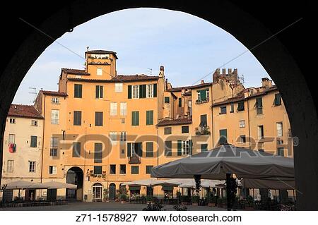 Piazza dell? Anfiteatro, Lucca, Tuscany, Italy View Large Photo Image Stock Photo - Piazza dell? Anfiteatro, Lucca, Tuscany, Italy. Fotosearch