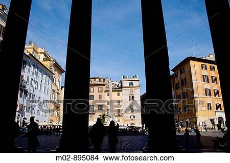 Piazza della Rotonda, in front of The Pantheon, Rome, Italy View Large Photo Image Picture - Piazza della Rotonda, in front of The Pantheon, Rome, Italy. Fotosearch