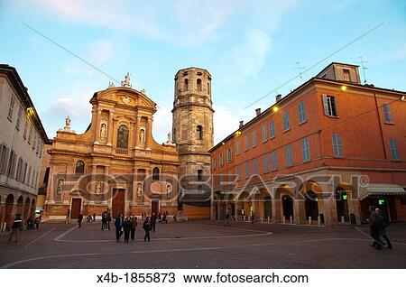 Piazza San Prospero square with Chiesa di San Prospero church and bell tower Reggio Emilia city Emilia-Romagna region northern Italy Europe View Large Photo Image Stock Image - Piazza San Prospero square with Chiesa di San Prospero church and bell tower Reggio Emilia city Emilia-Romagna region northern Italy Europe. Fotosearch