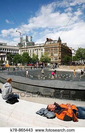 Piccadilly Gardens, Manchester, England, UK View Large Photo Image Stock Image - Piccadilly Gardens, Manchester, England, UK. Fotosearch