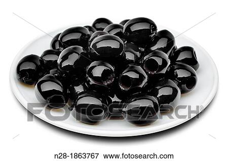 Pickled pitted black olives. View Large Photo Image Stock Photo - Pickled pitted black olives.. Fotosearch