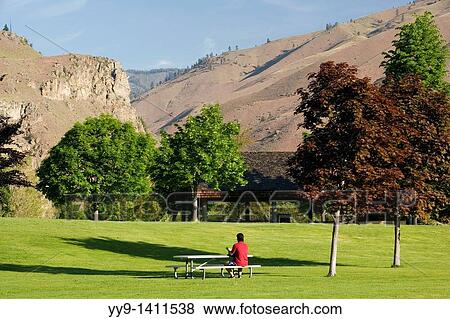 Stock Photo - Picnic Area Vista - Lincoln Rock State Park, Washington. Fotosearch