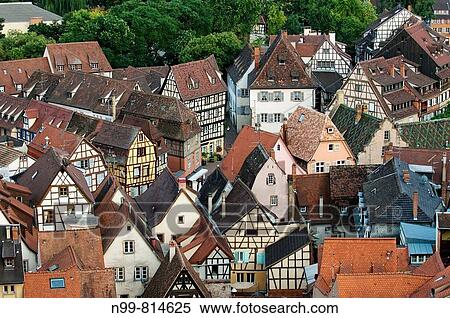 Stock Photography - Pictoresque Old Town of Colmar, medieval and baroque frame houses, Alsace, France. Fotosearch