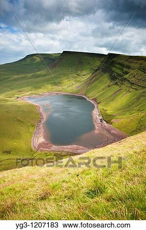 Picws Du and Llyn Y Fan Fach Reservoir, Black mountain, Brecon Beacons national park, Wales View Large Photo Image Stock Image - Picws Du and Llyn Y Fan Fach Reservoir, Black mountain, Brecon Beacons national park, Wales. Fotosearch