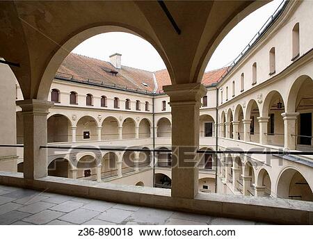 Pieskowa Skala Castle, coutyard, Ojcow National Park, Poland View Large Photo Image Stock Photo - Pieskowa Skala Castle, coutyard, Ojcow National Park, Poland. Fotosearch