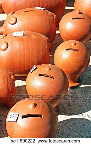 Piggy banks View Large Photo Image Stock Image - Piggy banks. Fotosearch