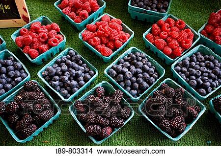 Pike Place Market, fruit and berry display, summer View Large Photo Image Picture - Pike Place Market, fruit and berry display, summer. Fotosearch