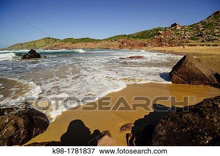 Pilar Beach, Ferreries, Menorca, Balearic Islands, Spain, Europe View Large Photo Image Stock Photo - Pilar Beach, Ferreries, Menorca, Balearic Islands, Spain, Europe. Fotosearch