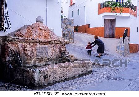 `Pilar Seco, fountain of XVII century, in? Laujar de Andarax. Alpujarras, Almeria province, Andalucia, Spain. View Large Photo Image Stock Photo - `Pilar Seco, fountain of XVII century, in? Laujar de Andarax. Alpujarras, Almeria province, Andalucia, Spain.. Fotosearch
