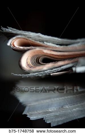 Pile of folded newspapers, press View Large Photo Image Stock Photo - Pile of folded newspapers, press. Fotosearch