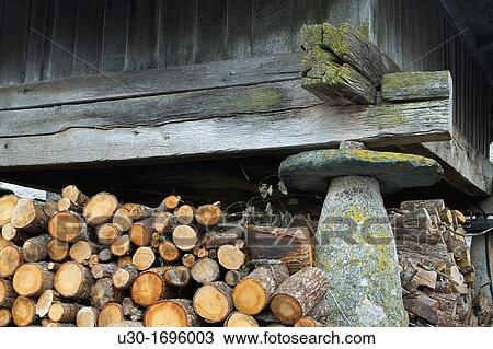 Pile of logs protected under a traditional? horreo? in Piornedo village, Sierra de Ancares Lugo Province, Galicia Spain View Large Photo Image Stock Image - Pile of logs protected under a traditional? horreo? in Piornedo village, Sierra de Ancares Lugo Province, Galicia Spain. Fotosearch