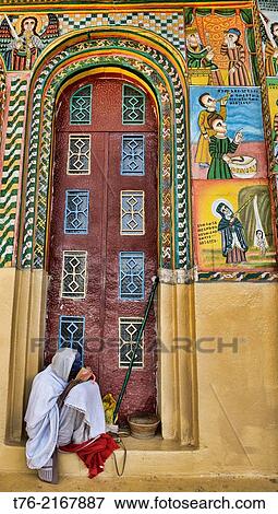 pilgrim at the St. Maryam of Sion Church in Axum, Ethiopia. View Large Photo Image Stock Photo - pilgrim at the St. Maryam of Sion Church in Axum, Ethiopia.. Fotosearch