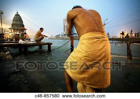 Pilgrim bathing on the Ganges, Haridwar. Uttarakhand, India View Large Photo Image Stock Image - Pilgrim bathing on the Ganges, Haridwar. Uttarakhand, India. Fotosearch