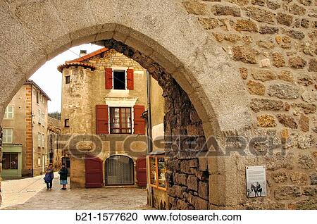 Pilgrimage way to Santiago de Compostela: walled village of Le Malzieu, Lozere, Languedoc-Roussillon, France View Large Photo Image Stock Image - Pilgrimage way to Santiago de Compostela: walled village of Le Malzieu, Lozere, Languedoc-Roussillon, France. Fotosearch
