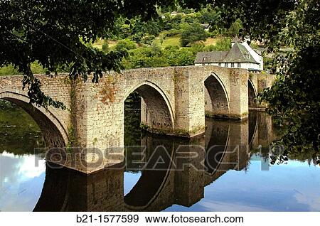 Pilgrimage way to Santiago de Compostela: medieval bridge at the village of Entraygues on the Truyere river, Aveyron, France View Large Photo Image Stock Photo - Pilgrimage way to Santiago de Compostela: medieval bridge at the village of Entraygues on the Truyere river, Aveyron, France. Fotosearch