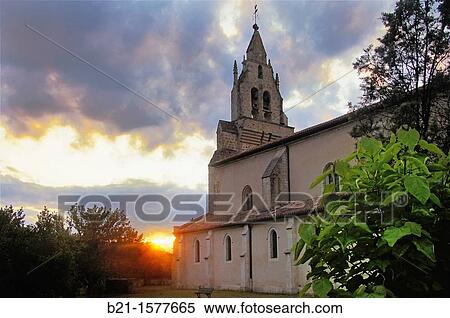 Pilgrimage way to Santiago de Compostela: church at Sabres, Landes, Aquitaine, France View Large Photo Image Stock Photography - Pilgrimage way to Santiago de Compostela: church at Sabres, Landes, Aquitaine, France. Fotosearch