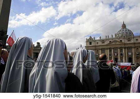 pilgrims in the vatican square rome italy View Large Photo Image Stock Image - pilgrims in the vatican square rome italy. Fotosearch