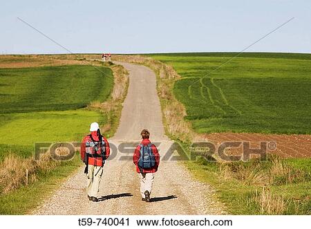 Pilgrims on the Way of St. James, Santo Domingo de la Calzada. La Rioja, Spain View Large Photo Image Stock Image - Pilgrims on the Way of St. James, Santo Domingo de la Calzada. La Rioja, Spain. Fotosearch