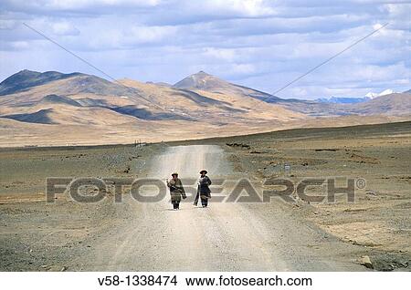 PILGRIMS ON THEIR WAY TO MOUNT KAILASH, RAGA, NGARI PROVINCE, TIBET View Large Photo Image Picture - PILGRIMS ON THEIR WAY TO MOUNT KAILASH, RAGA, NGARI PROVINCE, TIBET. Fotosearch