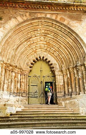 Pilgrims way to Santiago. San Pedro de la Rua Church. Estella. Navarre. Spain. View Large Photo Image Stock Photo - Pilgrims way to Santiago. San Pedro de la Rua Church. Estella. Navarre. Spain.. Fotosearch