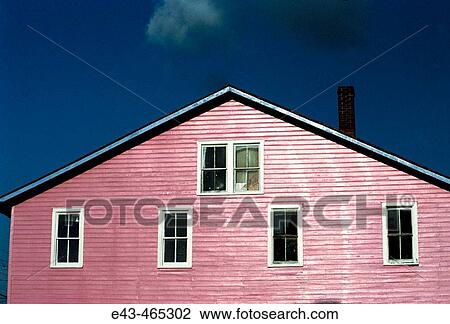 Pink house with 6 windows View Large Photo Image Stock Image - Pink house with 6 windows. Fotosearch