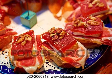 ? Pintxos? at Bar Txalupa in old town, Donostia (San Sebastian), Basque Country, Spain View Large Photo Image Stock Photo - ? Pintxos? at Bar Txalupa in old town, Donostia (San Sebastian), Basque Country, Spain. Fotosearch