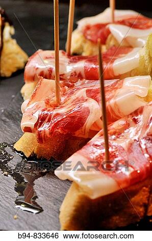 ? Pintxos?. Barcelona, Catalonia, Spain View Large Photo Image Stock Photograph - ? Pintxos?. Barcelona, Catalonia, Spain. Fotosearch