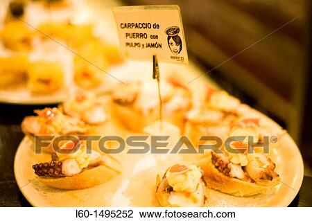 Pintxos in Bilbao, Biscay, Spain View Large Photo Image Stock Image - Pintxos in Bilbao, Biscay, Spain. Fotosearch