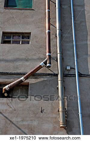 Stock Image - pipes, Ciutadilla, Urgell, Catalonia, Spain. Fotosearch