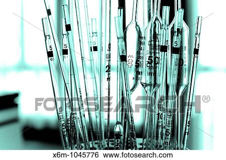 Stock Photograph - pipettes in laboratory. Fotosearch